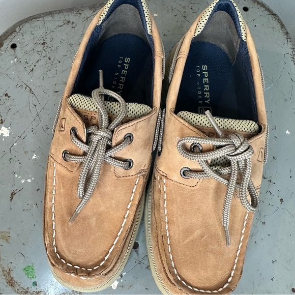 Sperry Boy’s Tan Boat Shoes Kids size 4.5 - Picture 4 of 11